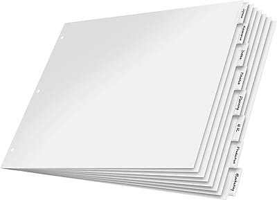 Cardinal - 11" x 17" Paper Insertable Dividers, 8-Tab, 1/St - Clear