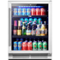 Yeego - Beverage Refrigerator Cooler - 24 inch 180 Cans Mini Fridge with Glass Door, 34-54 ℉ Built-in Beverage Fridge - Stainless Steel-Front_Standard