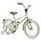Costway - 18" Kids Bike with Adjustable Saddle Handlebar Removable Training Wheels Handbrake - Green-Front_Standard