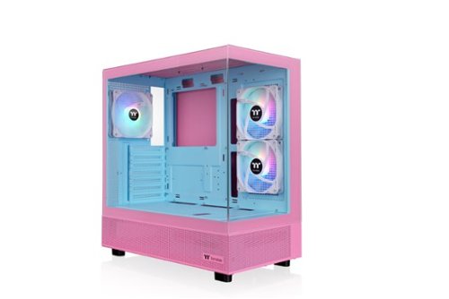 Thermaltake - View 270 Plus TG ARGB E-ATX Mid-Tower PC Case - Bubble Pink