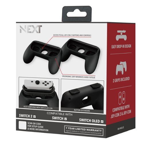 NEXT Performance Grip 2-Pack for Switch 2 Joy-Con 2 and Switch Joy-Cons - Black SHOP ONLINE