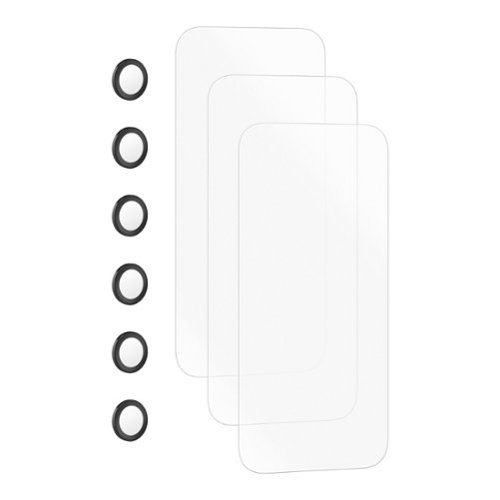 Insignia™ Glass Screen Protector with Lens Protection for Apple iPhone 17 Pro (3-Pack) - Clear HOW TO BUY