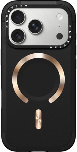 CASETiFY - Force Case MagSafe Compatible for Apple iPhone 18 Pro and 17 Pro Devices - Black Gold
