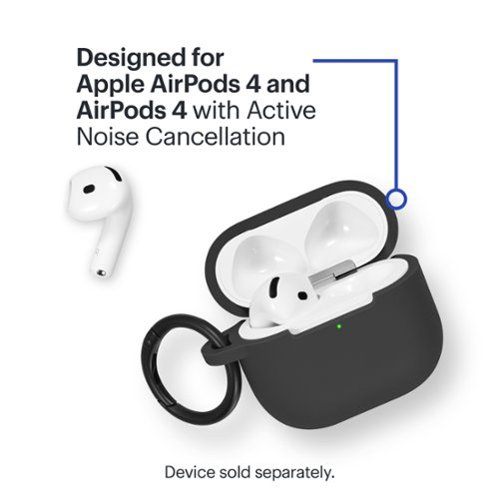 Best Buy essentials™ Case for Apple AirPods 4 and AirPods 4 with Active Noise Cancellation (ANC) - Black WHERE TO BUY