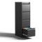 Chateau Abodes - 4 Drawer File Cabinet with Lock, Metal Vertical Filing Storage for A4 Legal/Letter Size - Black-Front_Standard