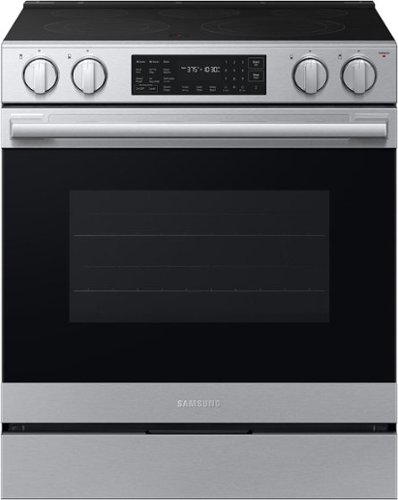 Samsung - 6.3 cu. ft. Bespoke Smart Slide-In Electric Range with No Preheat Air Fry Max and True Convection - Stainless Steel