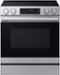 Samsung - 30 in. Wide 4 Elements Bespoke 6.3 cu. ft. Smart Slide-In Electric Range with No Preheat Air Fry Max and True Convection - Stainless Steel-Front_Standard