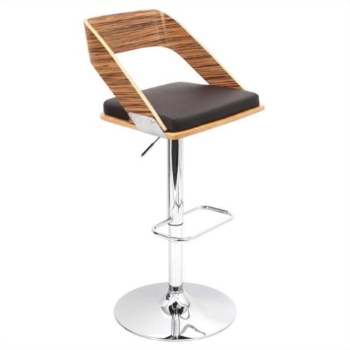  LumiSource - Vuno Bar Stool - Zebra/Brown
