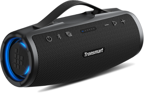 Tronsmart - Mirtune S100 Portable Bluetooth Outdoor Speaker, Powerful 50W Sound and Enhanced Bass, 20H Playtime, IPX7 Waterproof - Black-Front_Standard