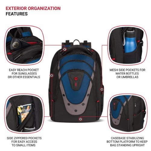 SwissGear Ibex Backpack for 17'' Laptop - Blue BUY IN SAUDI ARABIA