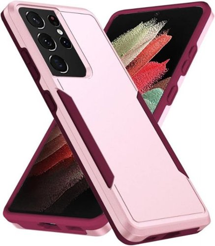 Entronix - Galaxy S23 Ultra Case - Soft-Touch Dual-Layer Protection - Pink-Front_Standard 