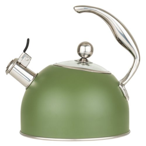 Viking 2.6 Quart Whistling Tea Kettle with 3-Ply Base, Cypress Green - Cypress Greeen