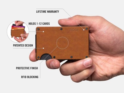 The Ridge Wallet Leather Cash Strap - Midnight Leather WORLDWIDE DELIVERY