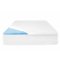 Sealy - 2” Gel Memory Foam Mattress Topper with Cover - Blue-Front_Standard