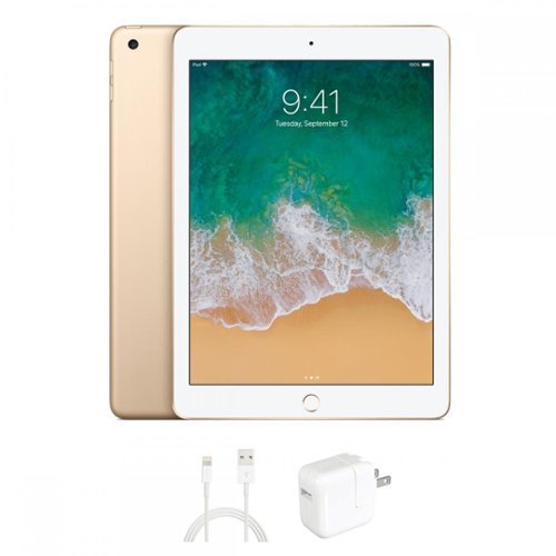Apple - Refurbished Excellent - 9.7-inch iPad 5th Generation (2017) Wi-Fi Only 32GB - Gold-Front_Standard 