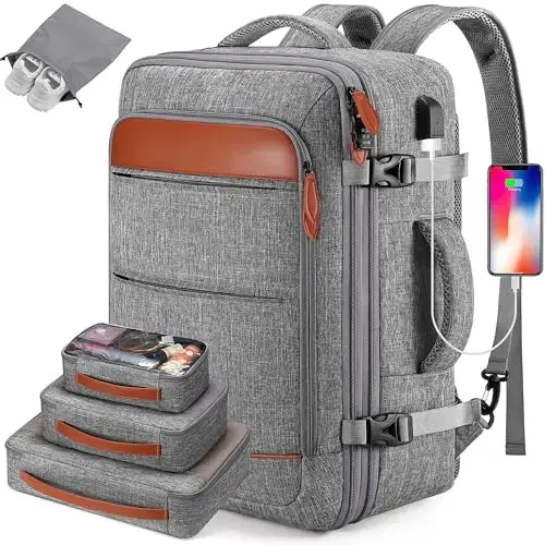 Grey-brown (Backpack With 4 Packing Cubes)