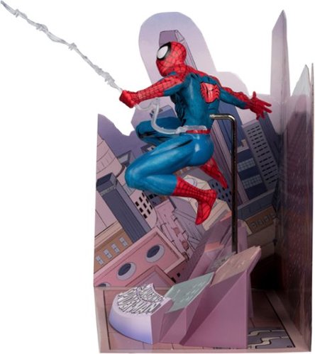 McFarlane Toys Marvel Spider-Man 1:10th Scale Collectible with Scene (The Amazing Spider-Man #1) 8.5 Figure WHERE TO BUY