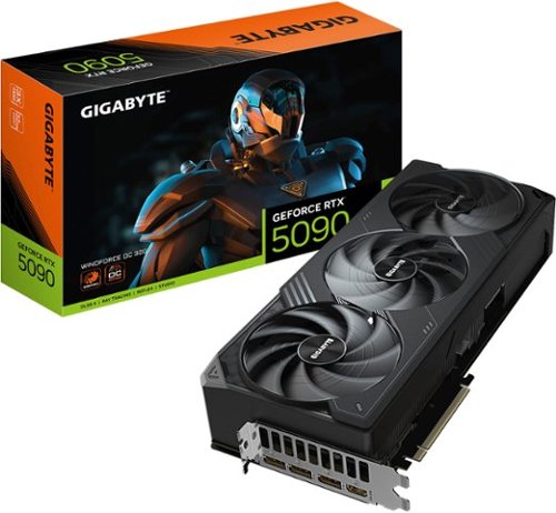 GIGABYTE NVIDIA GeForce RTX 5090 WINDFORCE OC 32G GDDR7 PCI Express 5.0 Graphics Card - Black BUY ONLINE