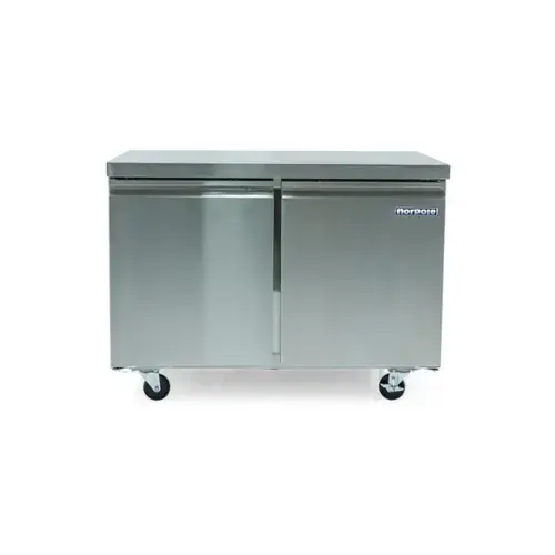 Front. Magic Chef - Commercial 12 cu. ft. 2 Door Under Counter Refrigerator in Stainless Steel - Stainless Steel.