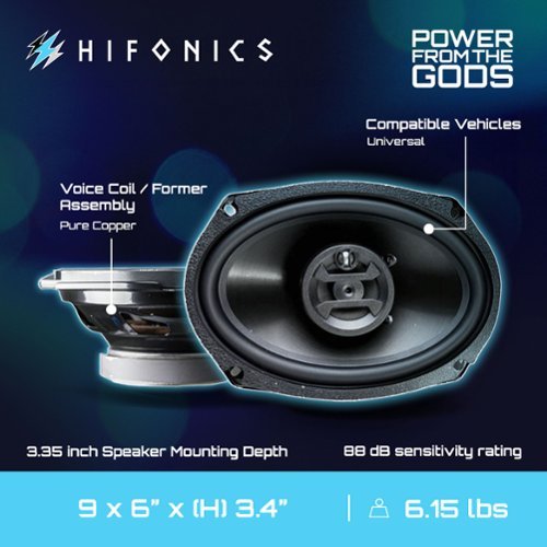 ホブス 4x Hifonics ZS693 Zeus 6x9 inch 3 Way 800 WATT Car Audio Coaxial