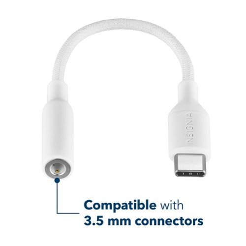 Insignia™ USB-C to Headphone Jack Adapter (2-Pack) - White WHERE TO BUY