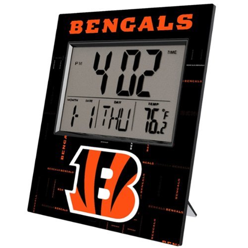 Keyscaper - Cincinnati Bengals Quadtile Digital Desk Clock - Multicolor-Front_Standard 
