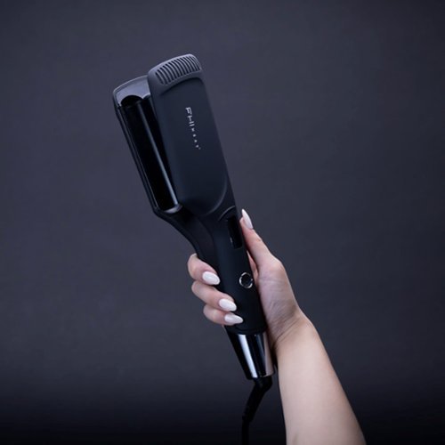 FHI Heat The Waver Pro Dual Barrel Waver Flat Iron - for Smoothing and Strightening, All Hair Types - Black GLOBAL SHIPPING