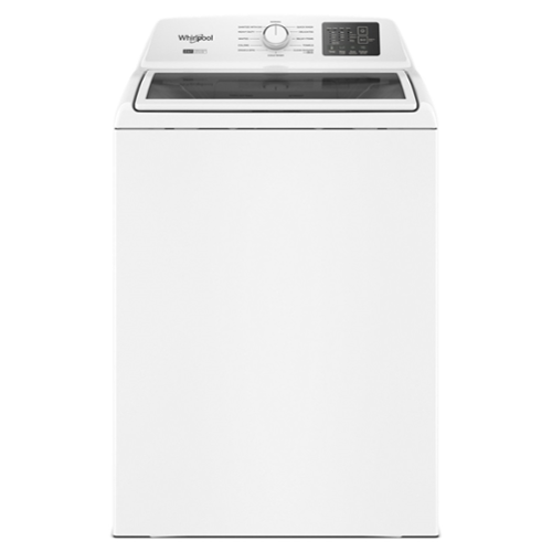  Whirlpool - 4.3 Cu. Ft. High-Eficiency Top Load Washer with 2-in-1 Removable Agitator and Soft Close Glass Lid - White