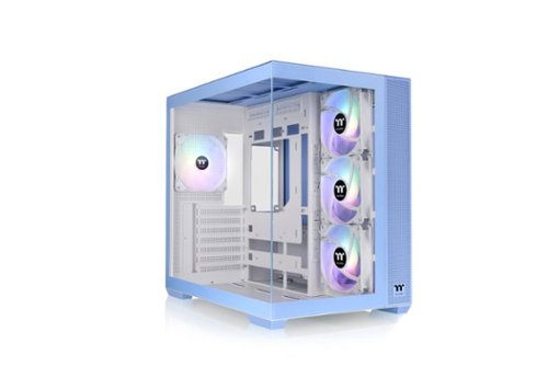 Thermaltake - View 380 TG ARGB Mid Tower ATX PC Case - Hydrangea Blue