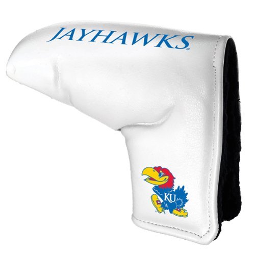 Team Golf - Kansas Jayhawks Tour Blade Putter Cover - White-Front_Standard 
