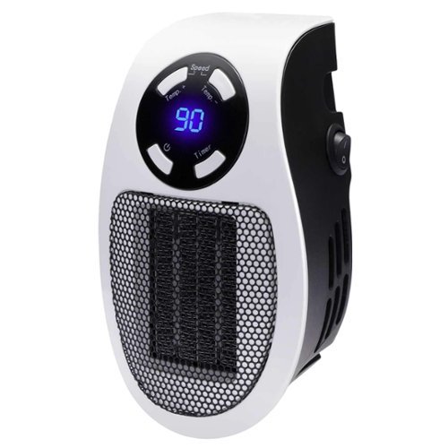 Brentwood - 350 Watt Plug-In Wall Outlet Personal Space Heater - White-Front_Standard 