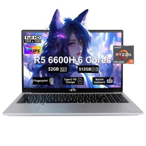 NIMO - 15.6 Gaming Laptop AMD Ryzen 5 6600H 6-Cores 32GB DDR5 RAM 512GB SSD 4.5GHz - Silver-Front_Standard 