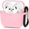 Entronix - AirPods 4th Generation Case - Soft-Touch Liquid Silicone Protection - Light Pink-Front_Standard