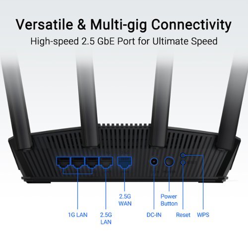 ASUS RT-BE59 BE5000 Dual-Band Wi-Fi 7 Router - Black WORLDWIDE DELIVERY