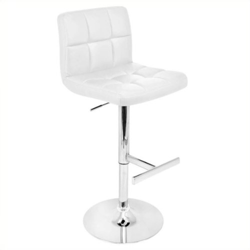 LumiSource - Lager Bar Stool - White-Front_Standard 