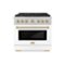 ZLINE - Autograph 36 in. Paramount Satin Steel Gas Range with Bronze Accents (SGRSZ-WM-36-CB) - White-Front_Standard