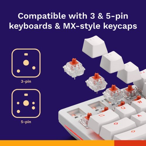 Glorious Lubed Mechanical Keyboard 3-pin Hot Swappable Switches (110x) - Linear - Fox GLOBAL SHIPPING