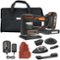 WORX - WX820L 20V PowerShare Sandeck 5-in-1 Cordless Multi-Sander - Black-Front_Standard
