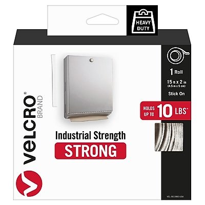 Velcro - Brand Industrial Strength 2" x 15' Hook & Loop Fastener Roll - White-Front_Standard 