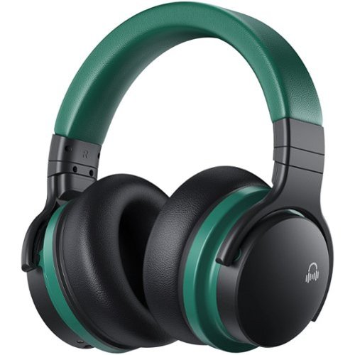 MOVSSOU - E7 Active Noise Cancelling Headphones Bluetooth Headphones Over Ear - Green-Front_Standard 