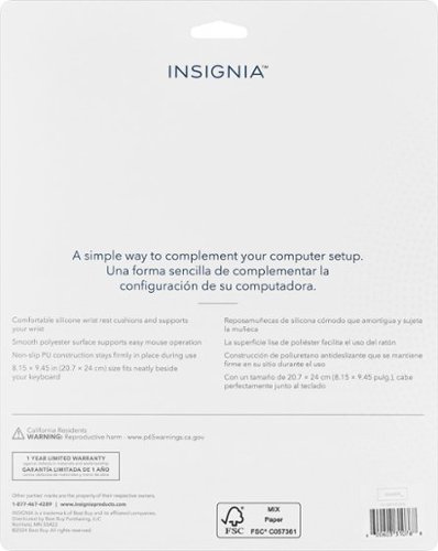 Insignia™ Premium Mouse Pad with Wrist Rest - Black SHOP ONLINE