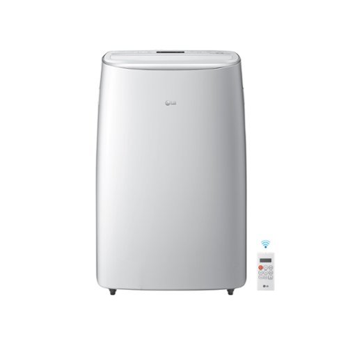 LG - 10,000 BTU Smart Portable Air Conditioner - White-Front_Standard 