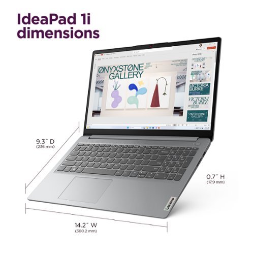 Lenovo Ideapad 1 15.6 HD Laptop - Intel Celeron N4500 - 4GB Memory - 128GB eMMC - Cloud Grey SHOP ONLINE
