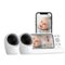 eufy - Baby Monitor E21 with 2 4K UHD Cameras, 5'' 720p Display, 8× Zoom, Portable Camera with Built-in Battery - White-Front_Standard