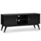 Simpli Home - Draper SOLID HARDWOOD 60 inch Wide Mid Century Modern TV Media Stand For TVs up to 65 inches - Black-Front_Standard