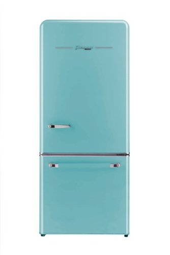 Unique Appliances - Classic Retro 30 in 17.7 cu. ft. Frost Free Retro Bottom Freezer Refrigerator - Ocean Mist Turquoise