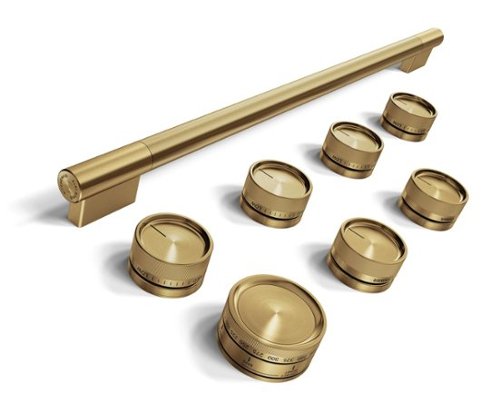 KitchenAid - Handle and Knob Hardware Accessory Kit for 36" Commercial-Style Gas Range - Brass Grip