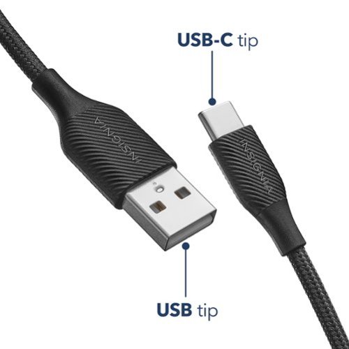 Insignia™ 6' USB to USB-C Braided Charge-and-Sync Cables (2-Pack) - Black SHOP ONLINE