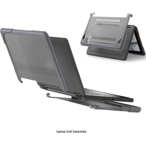 SaharaCase DualShock Laptop Case for Dell 3120/3110/3100 Clamshell and 2-in-1 Chromebook - Gray/Clear BUY IN DUBAI