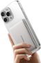 Baseus - Picogo 5000mAh Ultra-Slim MagSafe Power Bank, Card-Size Wireless Charger with USB-C Braided Cable - Silver-Front_Standard